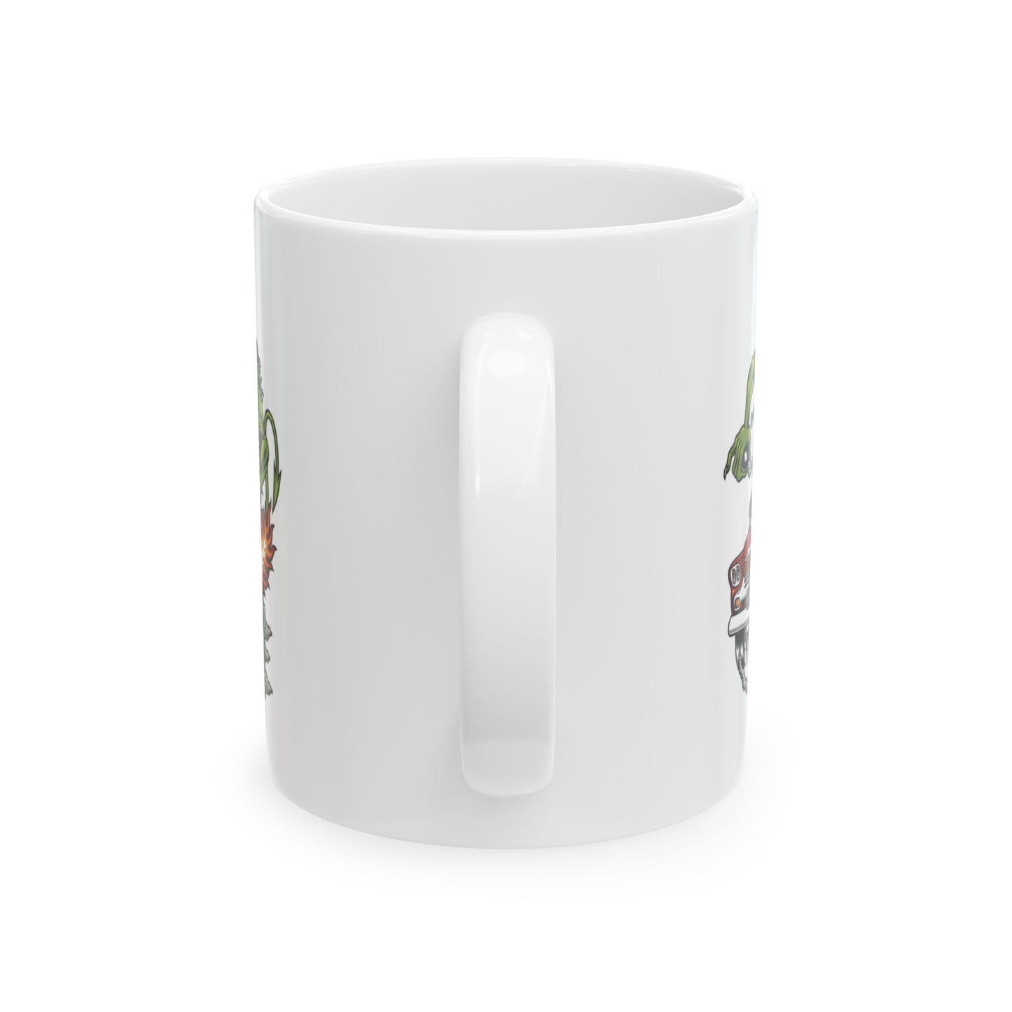 Mug - Alien En Coche Estilo Retro