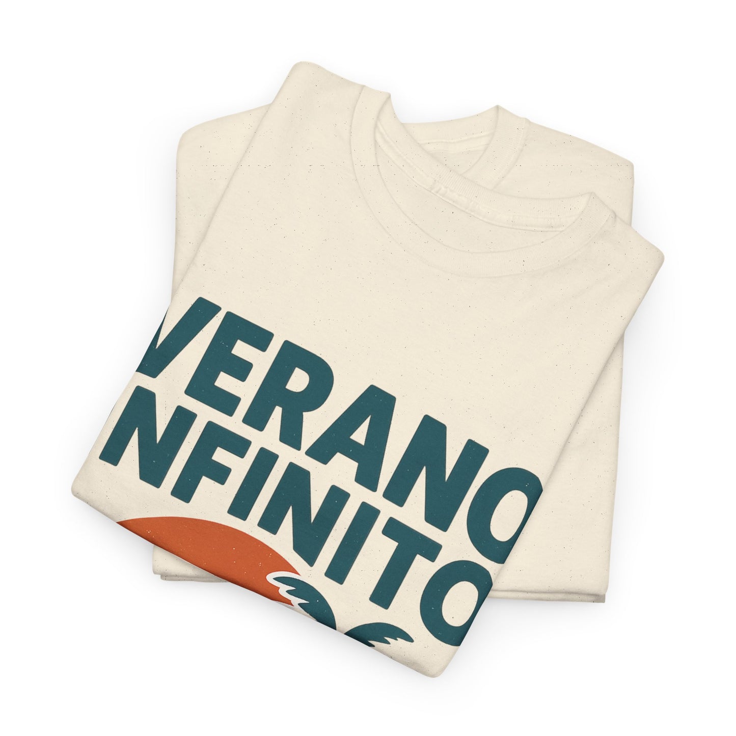 Unisex Heavy Cotton Tee with 'Verano Infinito' Design - Summer Vibes, Beachwear, Casual, Vacation T-Shirt, Gift
