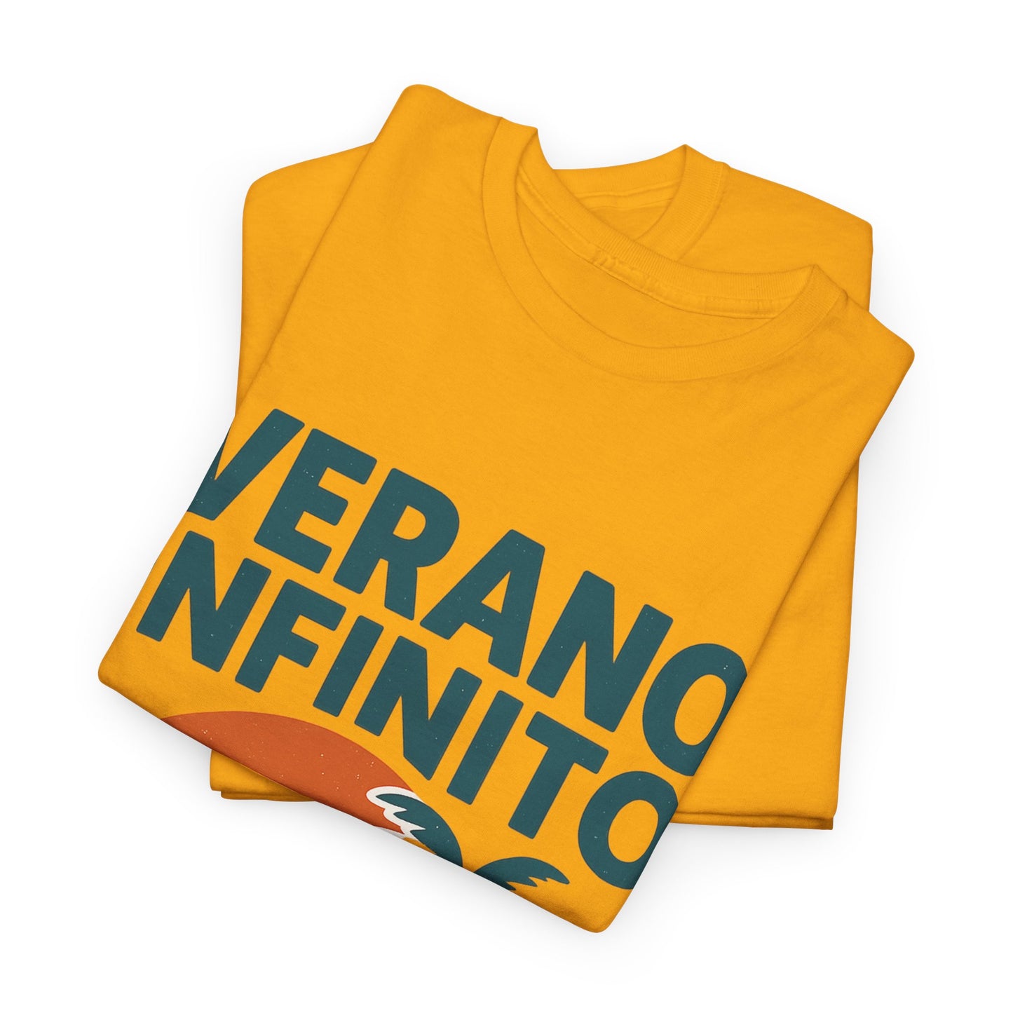 Unisex Heavy Cotton Tee with 'Verano Infinito' Design - Summer Vibes, Beachwear, Casual, Vacation T-Shirt, Gift
