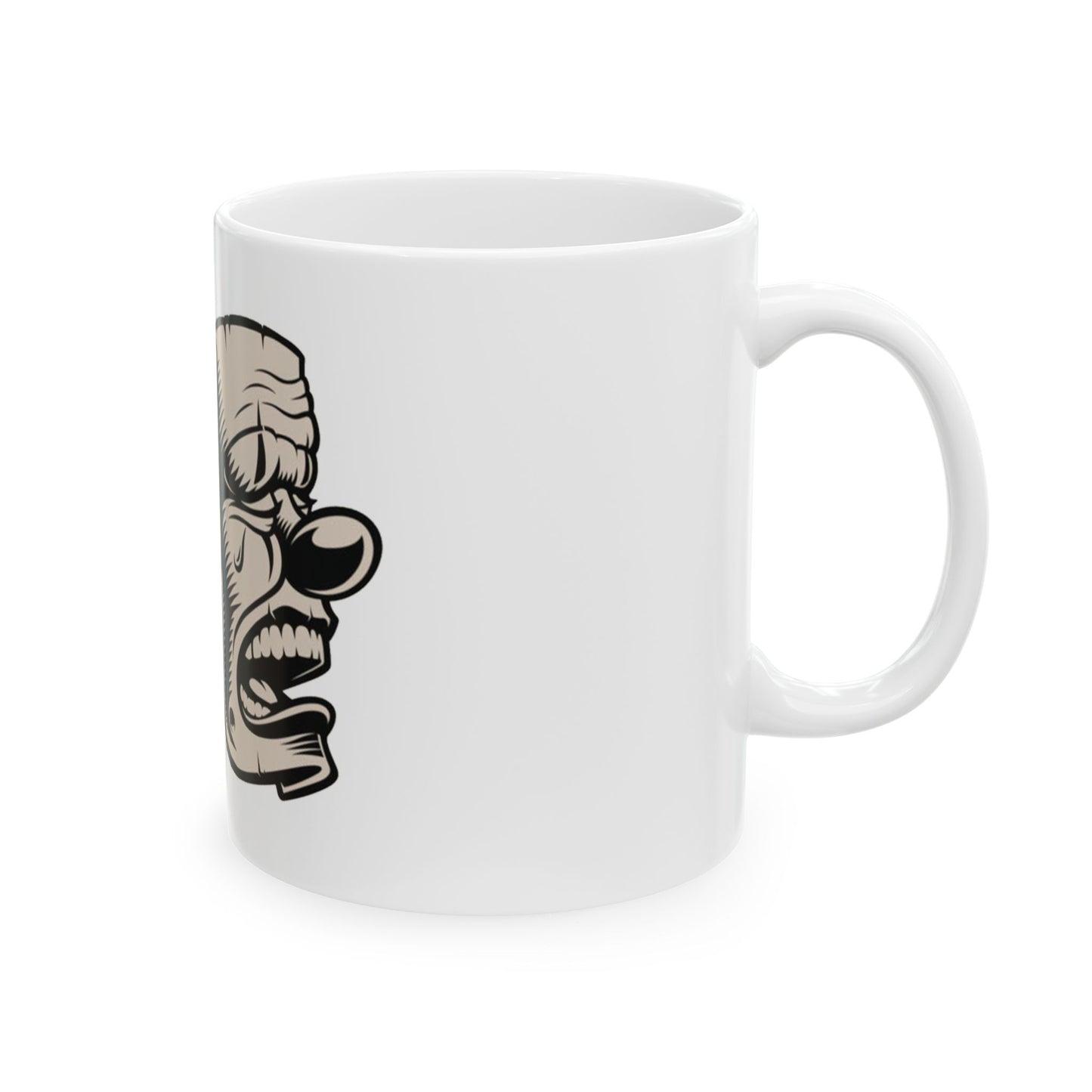 Ceramic Mug Taza con diseño de las dos caras, una llorando y la otra riendo