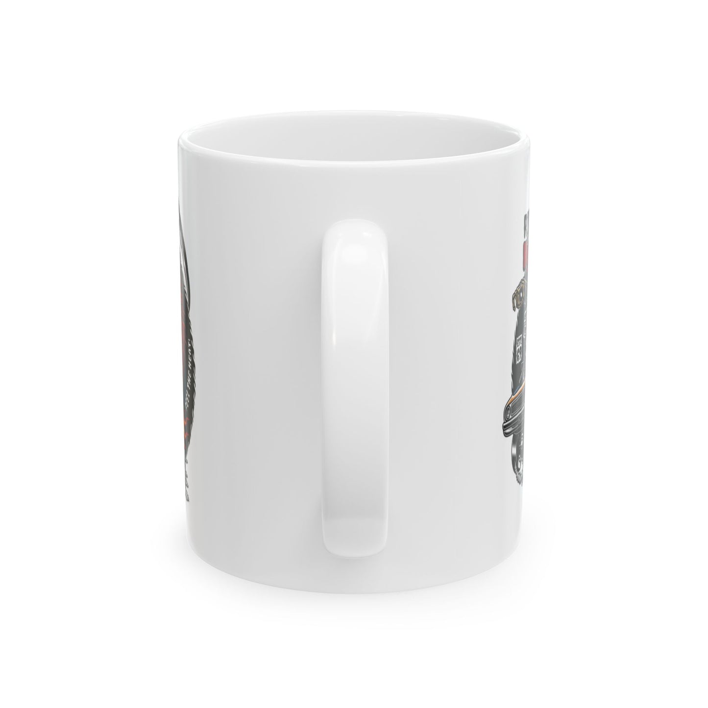 Mug - Retro Punk Style Car Calavera Day of the Dead Ceramic Mug (11oz, 15oz)