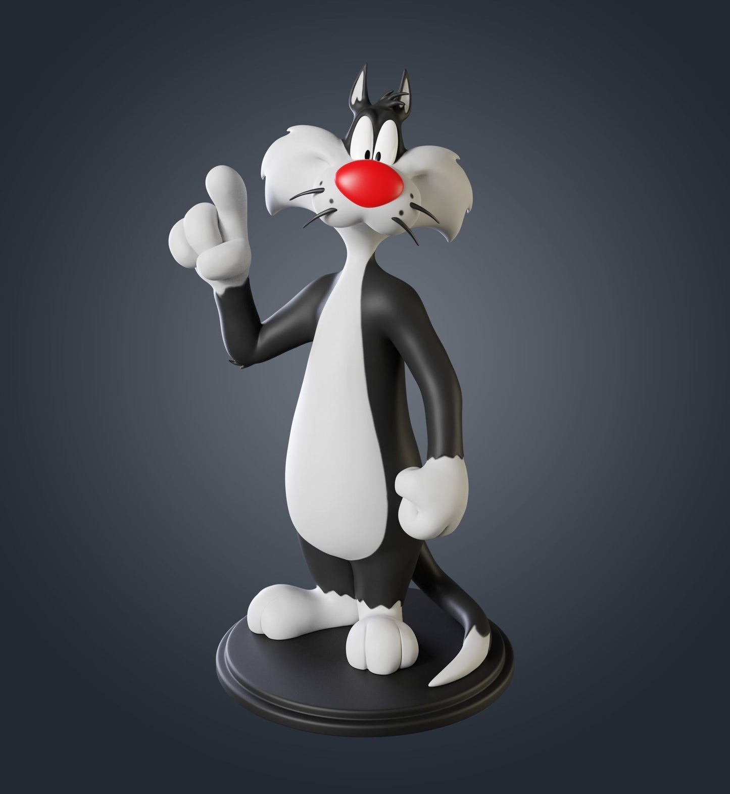 Figura gato sylvestre 10cm resina pintada a mano