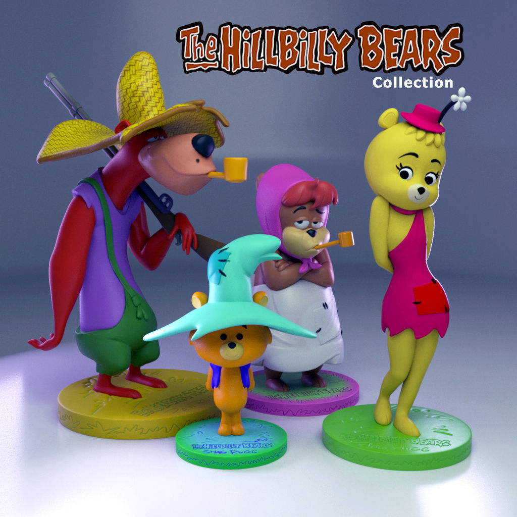 Figura the hillbilly bears resina 10 cm pintada a mano