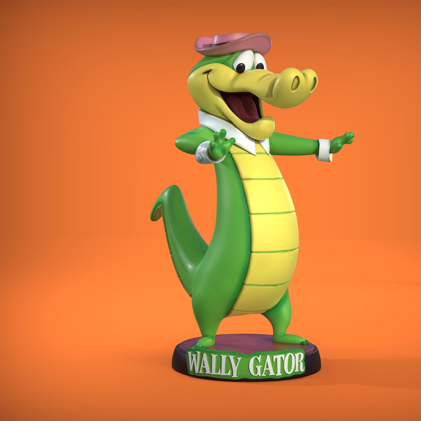 Figura Wally Gator 10 cm resina pintada a mano