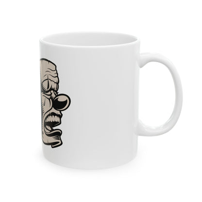 Ceramic Mug Taza con diseño de las dos caras, una llorando y la otra riendo