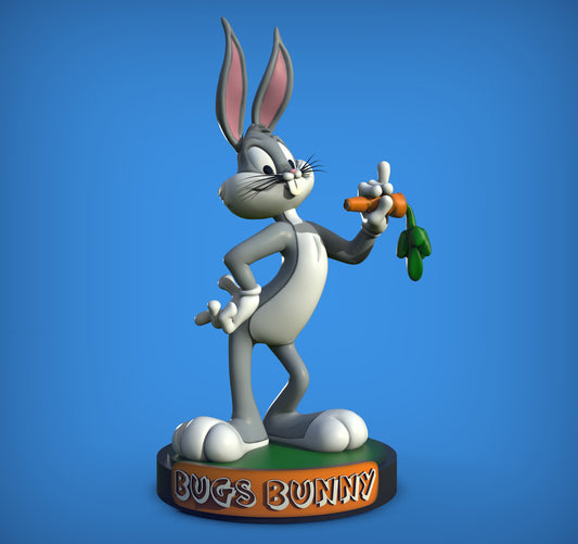 Figura Bugs bunny en resina 10cm pintada a mano